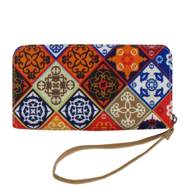 Fabric Wallet for Women with Persian Art-Inspired Mikhak Pattern