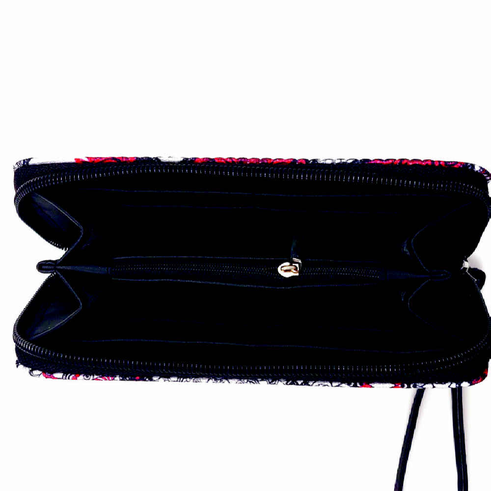 Fabric Wallet for Women with Persian Art-Inspired Bahareh Pattern