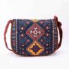 Handcrafted Crossbody Shoulder Bag with Geometric Design