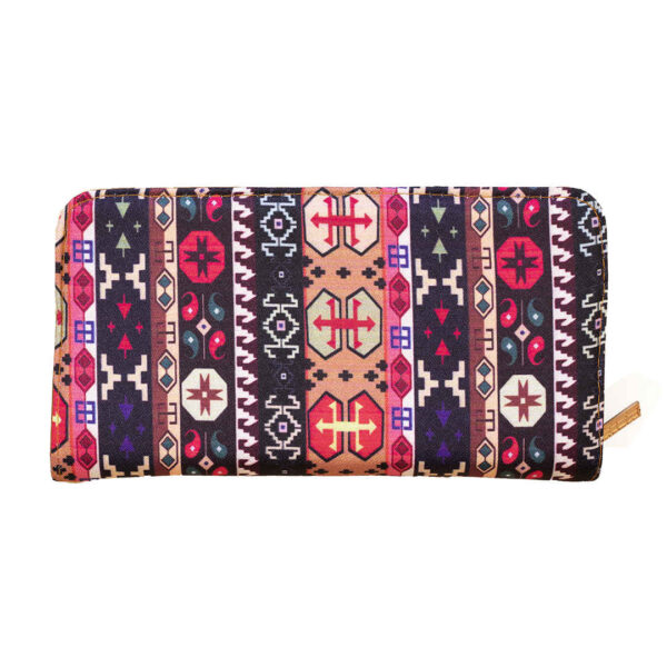 Fabric Wallet for Women with Persian Art-Inspired Parham Pattern