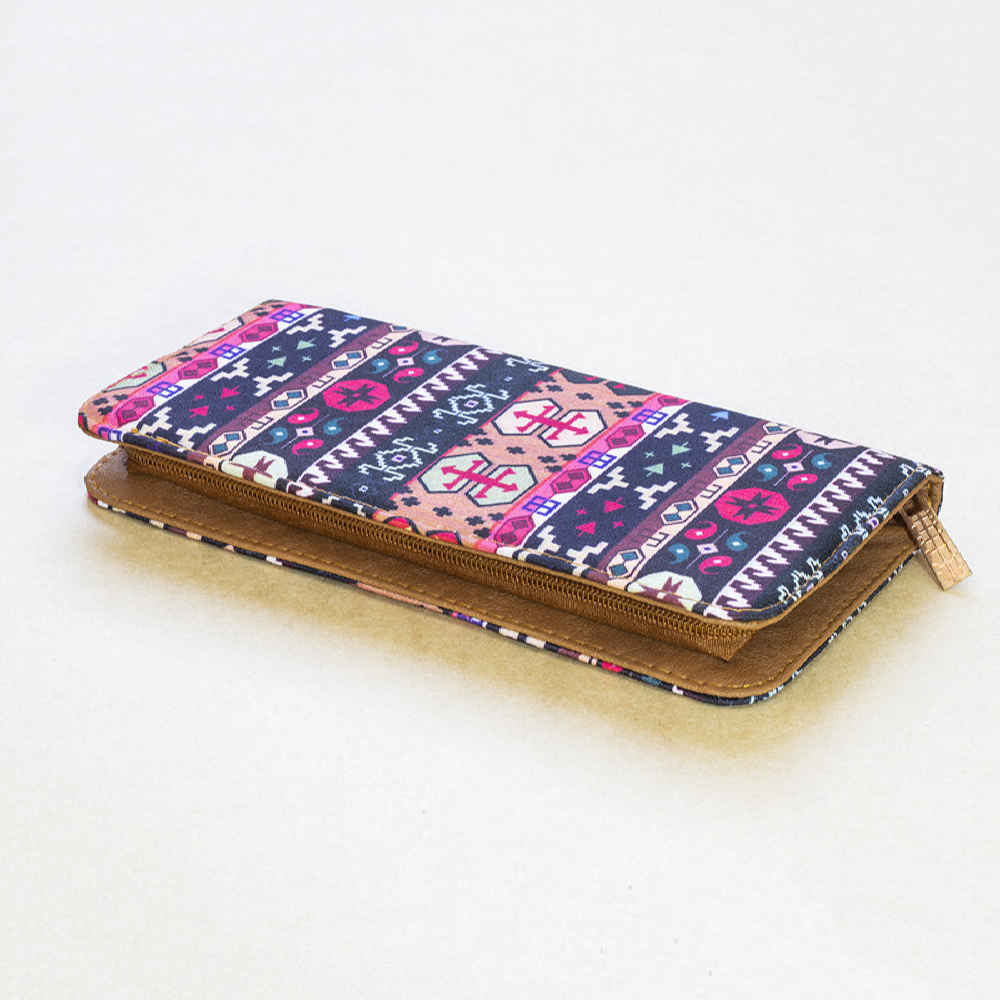 Fabric Wallet for Women with Persian Art-Inspired Parham Pattern