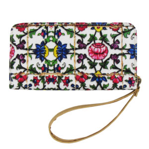 Fabric Wallet for Women with Persian Art-Inspired Nastaran Pattern