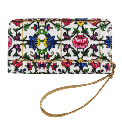 Fabric Wallet for Women with Persian Art-Inspired Nastaran Pattern