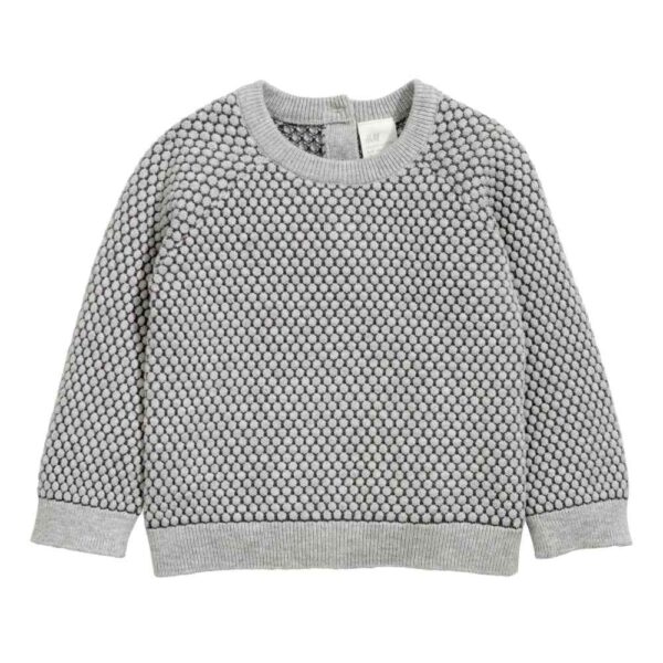 Infant Gray Knitted Sweater Model Mahya