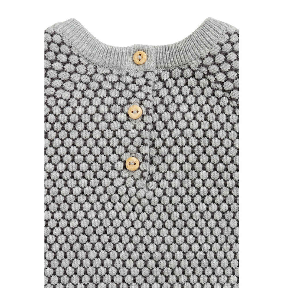 Infant Gray Knitted Sweater Model Mahya