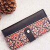 Persian Leather Long Wallet for Women with Saadat Design