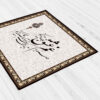 Velvet Tablecloth Persian Calligraphy Inspired Design Sanama