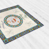 Velvet Tablecloth Persian Calligraphy Inspired Design Nowruz