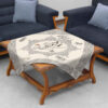 Velvet Tablecloth Persian Calligraphy Inspired Design Love