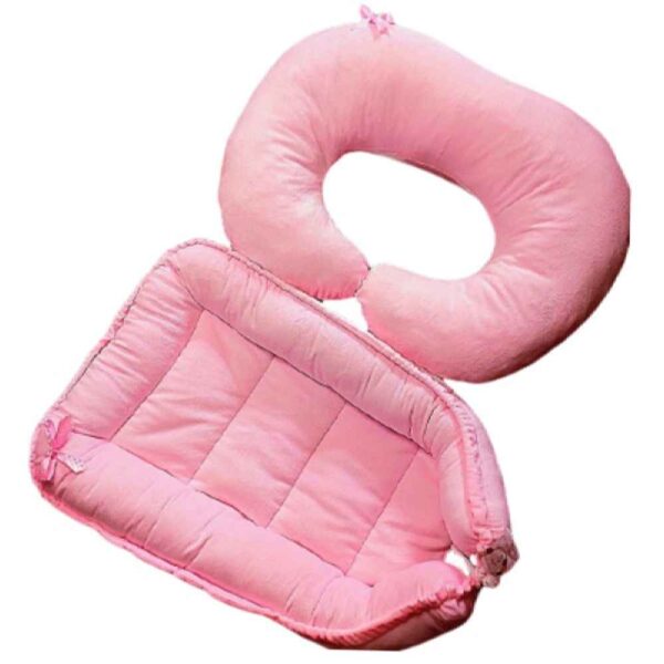 Pink Velvet Baby Nest Model Nazila