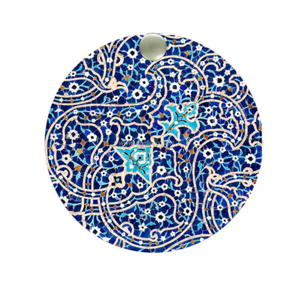 Round Pocket Mirror with Persian Inspired Farhang Design