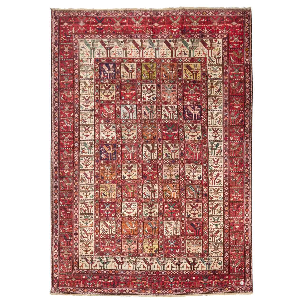 Persian Wool Kilim Rug Handwoven in Tabriz Traditional Kheshti