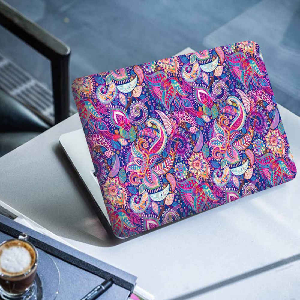 Laptop Flowers Ornament Pattern Skin Sticker