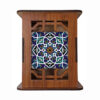 Blue Design – Elegant Persian Wooden Pen Holder for Office Spaces