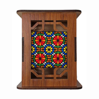 Wooden Pen Holder for Desk With Persian Inspired Pattern Jahan