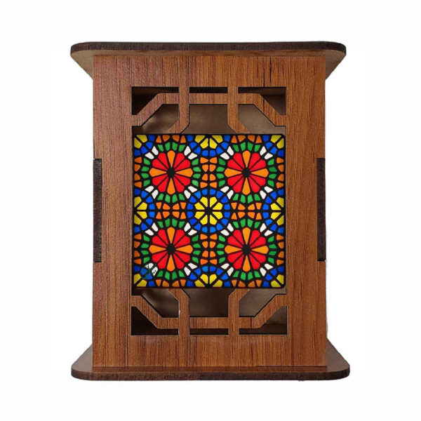 Jahan Motif – Artistic Persian Wooden Pen Holder for Desk