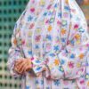 Islamic Namaz Chador with Sleeves for Women Ideal for Praying - Floral Pattern Negar