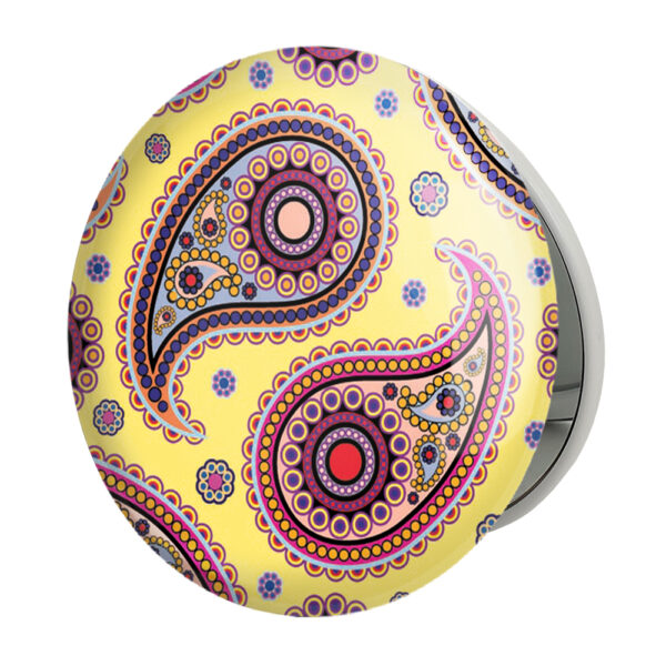 Pocket Mirror with Persian Inspired Paisley Design