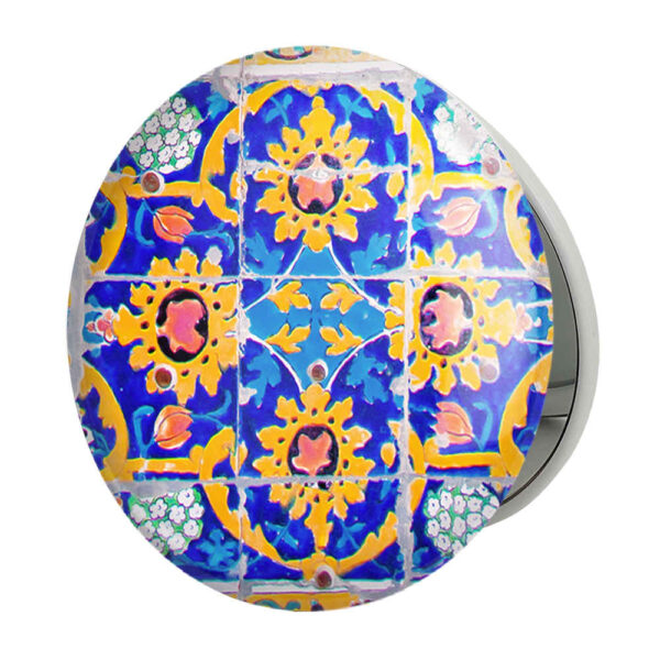 Compact Pocket Mirror with Persian Inspired Shina Design