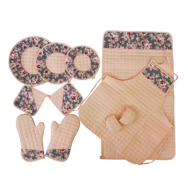 11 Piece Floral Kitchen Apron Set Model Mamisa
