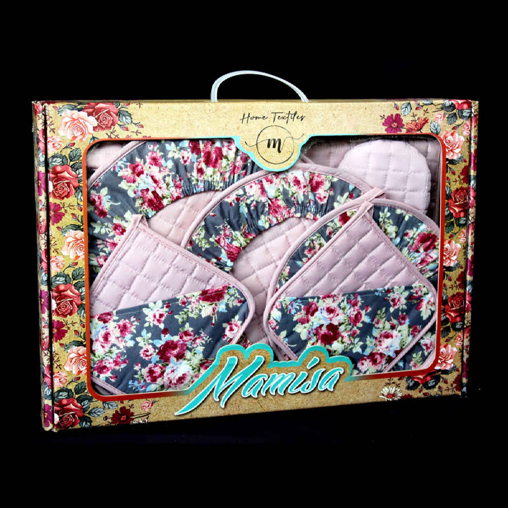 11 Piece Floral Kitchen Apron Set Model Mamisa