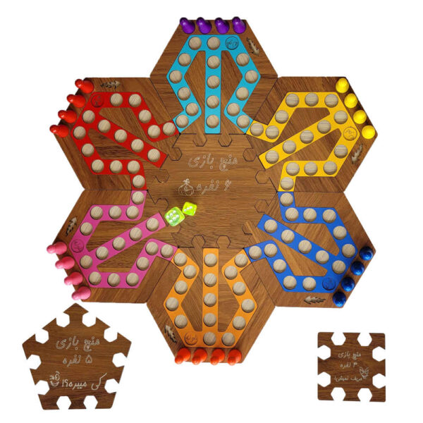 Mensch ärgere Dich nicht (Ludo) & Snakes & Ladders Game Set – For 6 Players