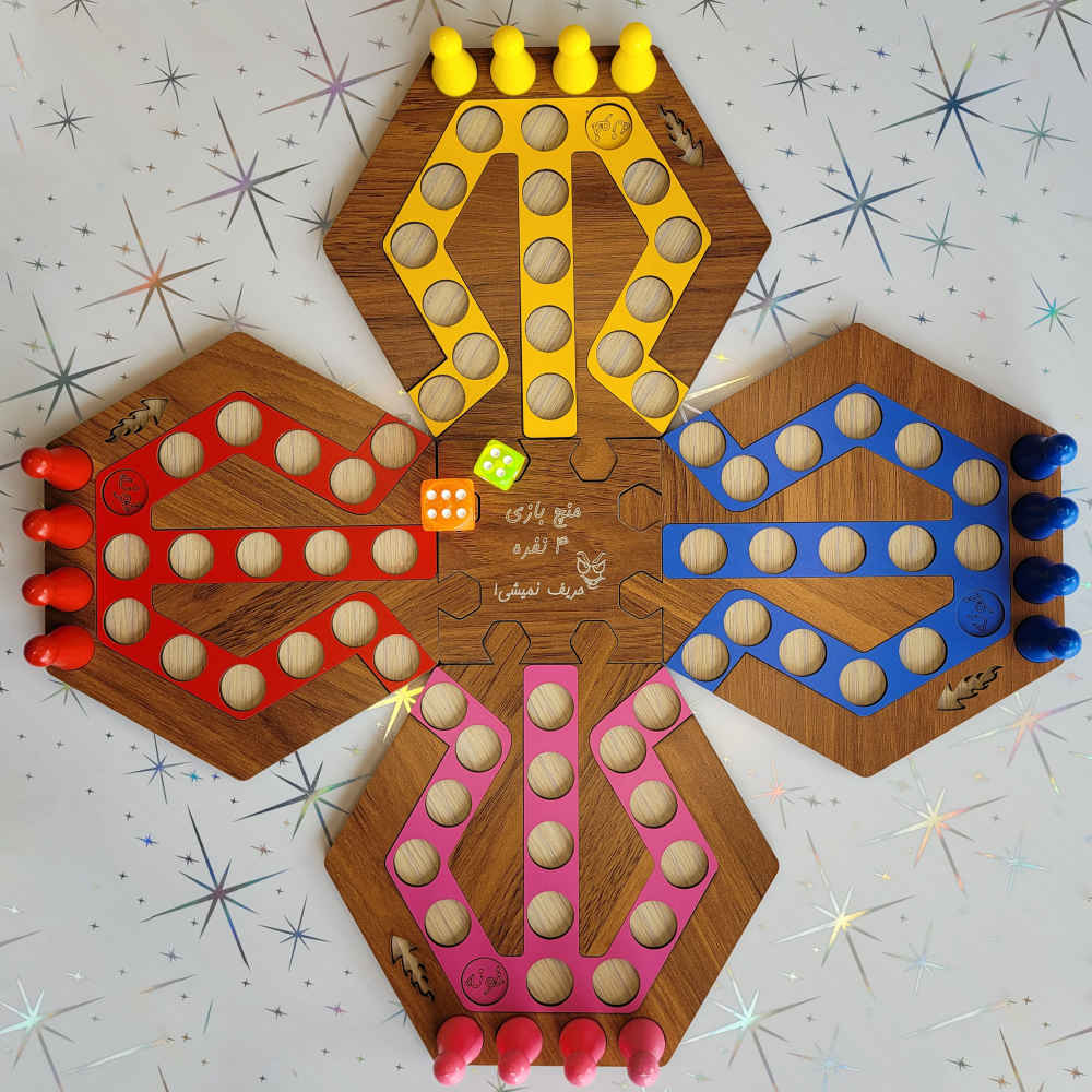 Mensch ärgere Dich nicht (Ludo) & Snakes & Ladders Game Set – For 6 Players