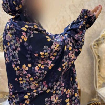 Islamic Namaz Chador with Sleeves for Women Ideal for Praying – Floral Pattern Azar