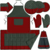 10 Piece Kitchen Apron Set Model Dream House