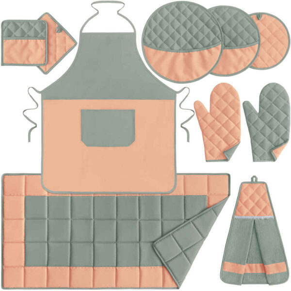 10 Piece Kitchen Apron Set Model Family