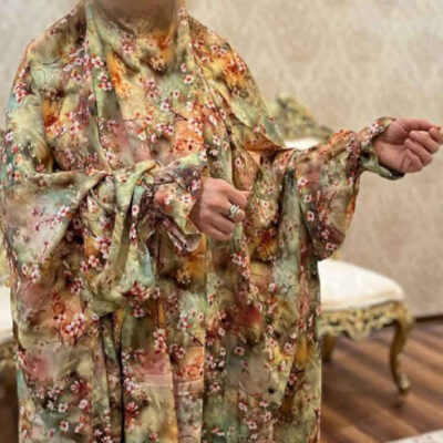 Islamic Namaz Chador with Sleeves for Women Ideal for Praying – Floral Pattern Mahya