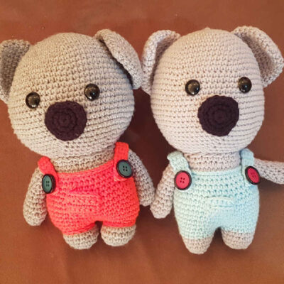 Amigurumi Stuffed Koala Animal – Handmade Crochet Plush Toy | Cozy & Cuddly