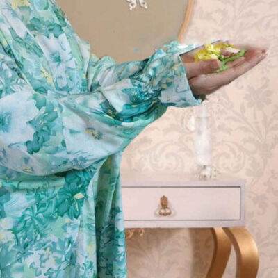 Islamic Namaz Chador with Sleeves for Women Ideal for Praying – Floral Pattern Rima