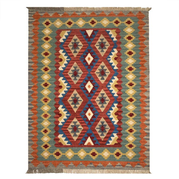 Persian Wool Kilim Rug Handwoven Traditional Qashqai Nahal