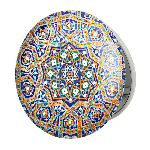 Portable Pocket Mirror with Persian Inspired Kaveh Design
