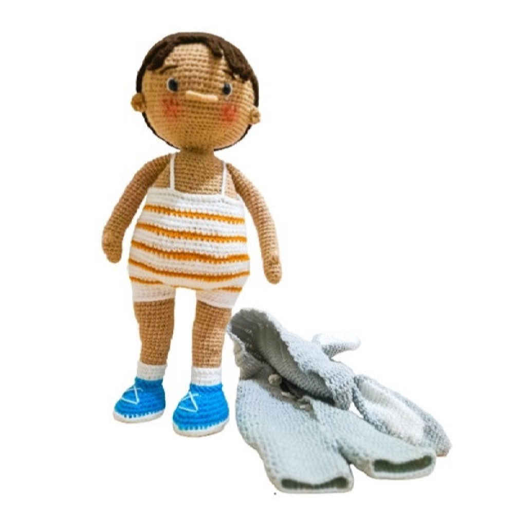 Amigurumi Handmade Crochet Stuffed Doll – Simon | Soft Plush Toy