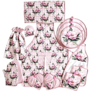 15 Pieces Kitchen Apron Set