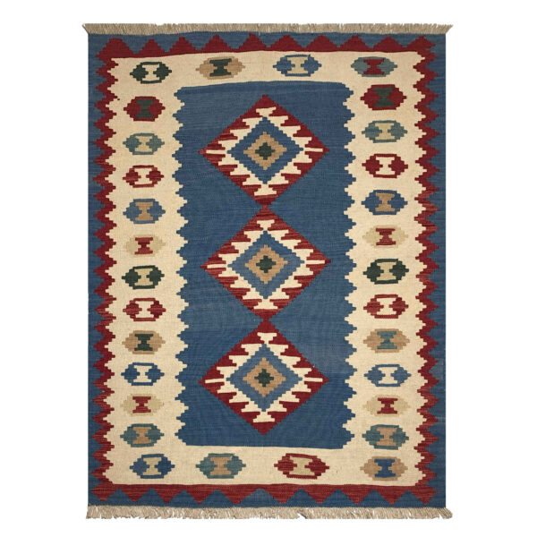 Persian Wool Kilim Rug Handwoven Traditional Qashqai Laleh