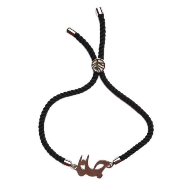 Minimalist Persian String Silver Bracelet – Black Janan Design