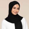 Black Chiffon Shayla Hijab for Muslim Women