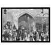 Persian PVC Print with Frame - People Life Wall Art