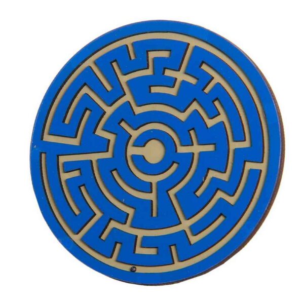 Children's Round Wooden Labyrinth Maze Board Game