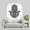 Colorful Hamsa Hand Tapestry Wall Hanging