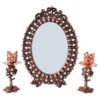 Persian Copper Mirror Frame & Candlesticks Set – Diba Design