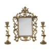 Persian Brass Mirror Frame & Candlesticks Set – Nafis Design