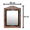 Engraved Persian Copper Mirror Frame & Candlesticks Set – King Design