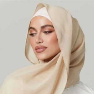 Cream Crepe Shayla Hijab