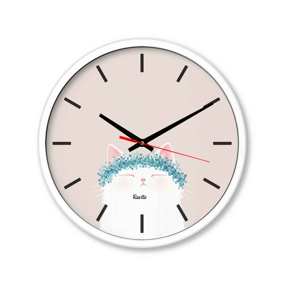 Fantasy Modern Print Desk Clock Model Cute Cat