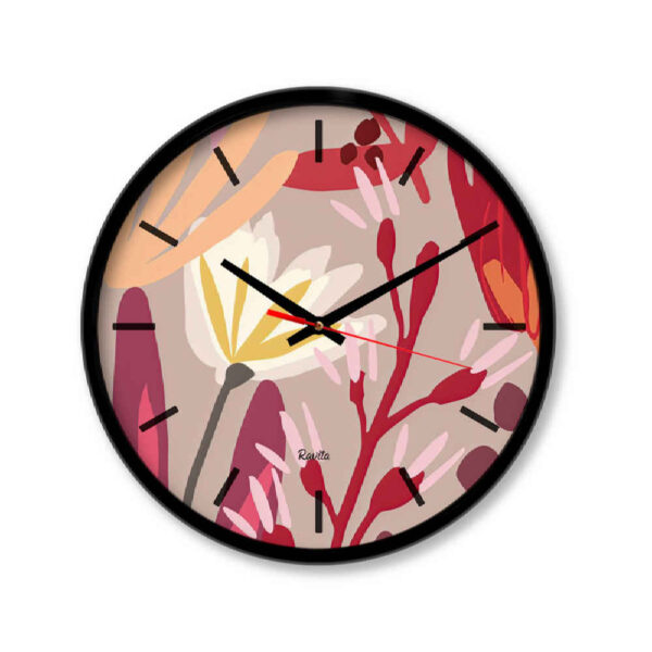 Fantasy Modern Print Desk Clock Model Flower