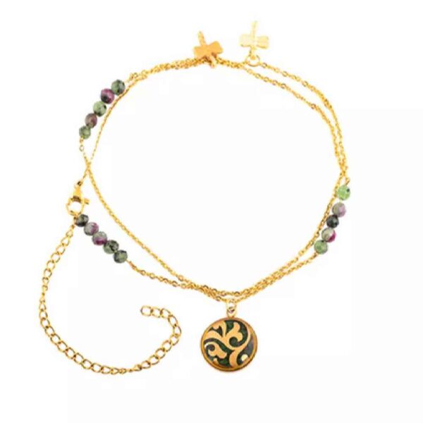 Golden Chain Ankle Bracelet Model Papital